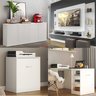 Conjunto Sala de Estar Painel Tv 60" / Aparador / Mesa Dobrável Lara Multimóveis Branco - 2