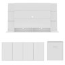 Conjunto Sala de Estar Painel Tv 60" / Aparador / Mesa Dobrável Lara Multimóveis Branco - 7
