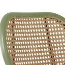Ver imagem 4 de Cadeira Jantar Velvet Encosto Rattan Assento Estofado Verde