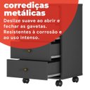 Ver imagem 4 de Gaveteiro 4 Gavetas Presence Cinza/Amêndola/Grafito