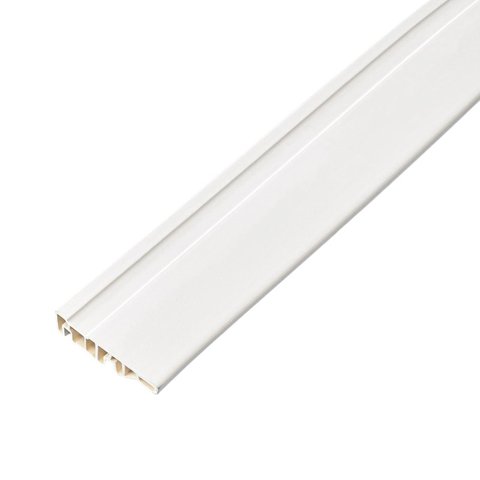 Rodapé de Pvc Spot Pisos Frisado Branco 7cm X 15mm X 2,20m