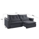 Ver imagem 2 de Sofá Exclusive Retrátil e Reclinável 230cm Braço 25cm Meu Sofá Online