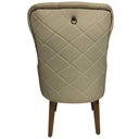 Ver imagem 4 de Cadeira Maju Suede Bege Rosado com Tacha - Dominic Decor