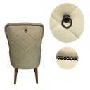 Ver imagem 5 de Cadeira Maju Suede Bege Rosado com Tacha - Dominic Decor