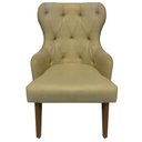 Ver imagem 2 de Cadeira Maju Suede Bege Rosado com Tacha - Dominic Decor