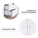 Ver mais imagens de Guarda Roupa 3 Portas 2 Gavetas 2 Nichos Bala de Menta Cor Flex Branco/Rústico