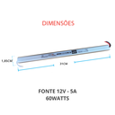 Ver imagem 3 de Fonte Slim Barra Avant 12v 60w 5a