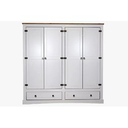Guarda Roupa 04 Portas e 02 Gavetas Mdf/madeira Maciça Móveis Ads Berlim - 1