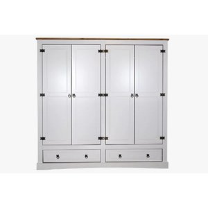 Guarda Roupa 04 Portas e 02 Gavetas Mdf/madeira Maciça Móveis Ads Berlim