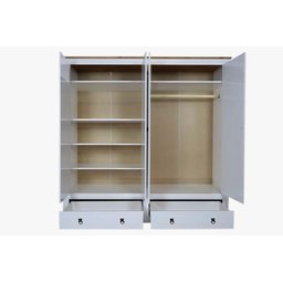 Guarda Roupa 04 Portas e 02 Gavetas Mdf/madeira Maciça Móveis Ads Berlim - 2