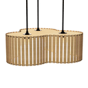 Ver imagem 2 de Luminária Pendente Crepusculo Modelo Ripado -:mdf Cru