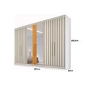Ver imagem 4 de Guarda Roupa 6 Portas Potente C/6 Gavetas e C/ 4 Ripadas C/2 Espelhos Peroba/off White - Europa