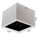 Ver imagem 2 de Spot Plafon Sobrepor Alumínio Recuado Branco com Preto Mr16 Gu10