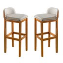 Ver imagem 7 de Kit 3 Banqueta Alta Bar Balcão Onix Sofisticada Resistente Banco Área Gourmet Pés Madeira