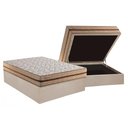 Ver imagem 1 de Cama Box Baú Casal: Colchão Molas Masterpocket Ensacadas Paropas Basic + Base Crc Suede Clean (