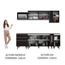 Ver imagem 6 de Armário de Cozinha Completa 235cm Preto Reims Madesa 01