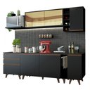 Ver imagem 3 de Armário de Cozinha Completa 235cm Preto Reims Madesa 01