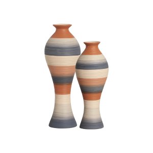 Vasos Decorativos de Cerâmica Enfeite de Mesa Dupla Califórnia Falésias Joelma Decorações