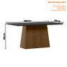 Mesa de Jantar 160cm Bárbara com Vidro Imbuia Preto e 6 Cadeiras Amanda Imbuia Veludo Nude – New Cev - 2