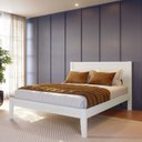 Ver imagem 1 de Cama Queen 100% Madeira Maciça Topázio Branco/Lavado