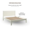 Ver imagem 4 de Cama Queen 100% Madeira Maciça Topázio Branco/Lavado