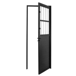 Porta Social Lambril Alumínio Preto 2.10 X 80 Lado Direito – Hale - 3