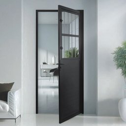 Porta Social Lambril Alumínio Preto 2.10 X 80 Lado Direito – Hale - 2