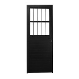 Porta Social Lambril Alumínio Preto 2.10 X 80 Lado Direito – Hale - 1