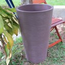 Ver imagem 7 de Kit 4 Vaso Planta 75x50 Redondo Cônico Polietileno BGPLASTICOS V375K4 MARROM CHOCOLATE 020