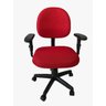 Cadeira Executiva Giratória Para Escritório Com Braço Digitador e Regulagem de Altura Space Vermelha - 3