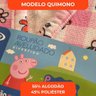 Roupão Aveludado Lepper Estampado Personagens Infantil Peppa Pig P - 6