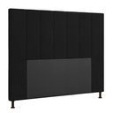 Ver imagem 2 de Cabeceira Casal Cama Box 140cm para Quarto Malibu Suede Preto M11 - D’Rossi