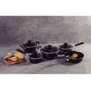 Ver imagem 3 de Jogo de Panelas Glenz 5 Peças Cinza em Alumínio com Revestimento Interno Starflon Crystals e Externo