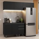 Ver imagem 1 de Armário de Cozinha Compacta 200 Cm Preto Nice Madesa 06 Xa