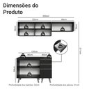 Ver imagem 3 de Armário de Cozinha Compacta 200 Cm Preto Nice Madesa 06 Xa