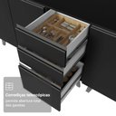 Ver imagem 6 de Armário de Cozinha Compacta 200 Cm Preto Nice Madesa 06 Xa