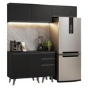 Ver imagem 2 de Armário de Cozinha Compacta 200 Cm Preto Nice Madesa 06 Xa
