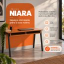 Ver imagem 4 de Mesa Escrivaninha Niara com Nicho Home Office Preto/Canela 100cm