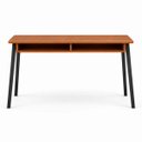 Ver imagem 7 de Mesa Escrivaninha Niara com Nicho Home Office Preto/Canela 100cm