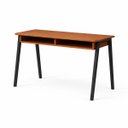 Ver imagem 6 de Mesa Escrivaninha Niara com Nicho Home Office Preto/Canela 100cm