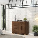 Ver imagem 3 de Cômoda Sapateira Sirius 5 Gavetas 2 Portas - Imbuia