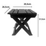 Banco Banquinho Dobrável Ripado para Sentar (estilo Mesa) Preto - 5