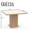 Conjunto Sala De Jantar 4 Lugares Mesa Grecia E Cadeira Paris Tecido A40  - 3