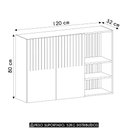 Ver imagem 6 de Armário de Cozinha 120cm 2 Portas Pierre Carvalho/cinza L01 - Mpozenato
