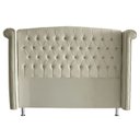 Ver imagem 3 de Kit Cabeceira de Cama Box e Calçadeira Baú Malibu King 195 Cm Suede Porcelana Eli Móveis