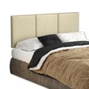 Ver imagem 1 de Cabeceira Cama Box King Valência 1.95 Painel Modulado Corino Areia - LH Móveis