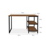 Escrivaninha Industrial Office Star 120cm 2 Prateleiras Klm Móveis - 4