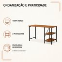 Ver imagem 5 de Escrivaninha Industrial Office Star 120cm 2 Prateleiras Klm Móveis
