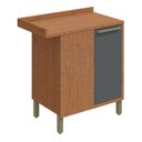 Ver imagem 3 de Balcão de Cozinha Canto Reto com 1 Porta e Tampo 100% Mdf Vicenza Espresso Móveis