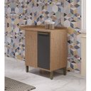 Ver imagem 2 de Balcão de Cozinha Canto Reto com 1 Porta e Tampo 100% Mdf Vicenza Espresso Móveis